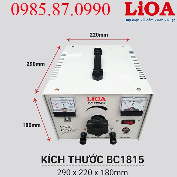Máy nạp ắc quy LiOA BC1815 3